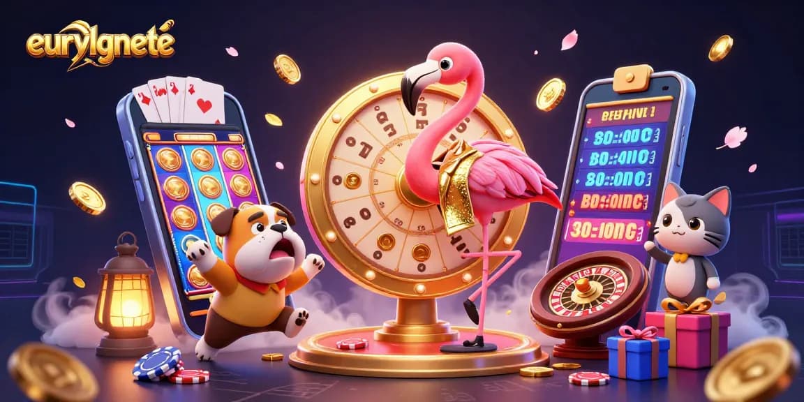 Experience thrilling gameplay with eurvlgnete in a vibrant 3D casino scene featuring rewards and excitement.