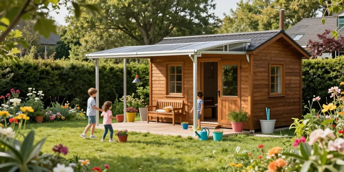 Gartenhäuser von McGarden24: Hochwertige Gartenhäuser im idyllischen Gartenumfeld mit Familie.