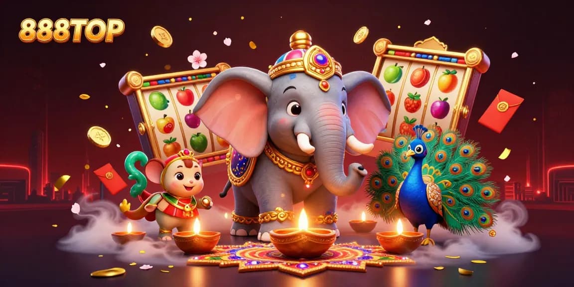 Win massive jackpots at 888TOP with engaging slot games and vibrant colorful setups.