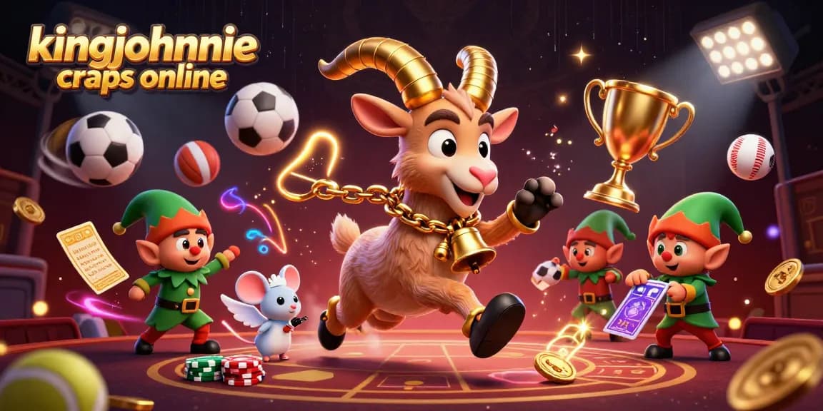 Experience kingjohnnie craps online with festive characters amidst vibrant casino action.