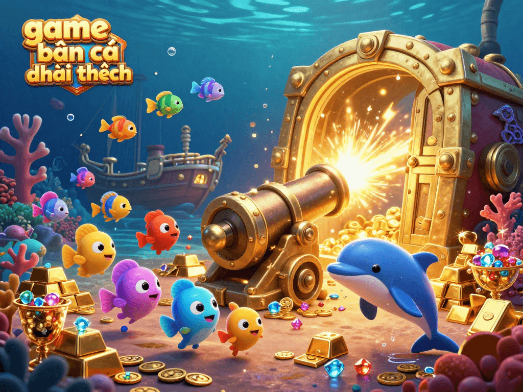 Engage in the immersive game bắn cá đổi thưởng featuring vibrant underwater adventure and colorful treasures.