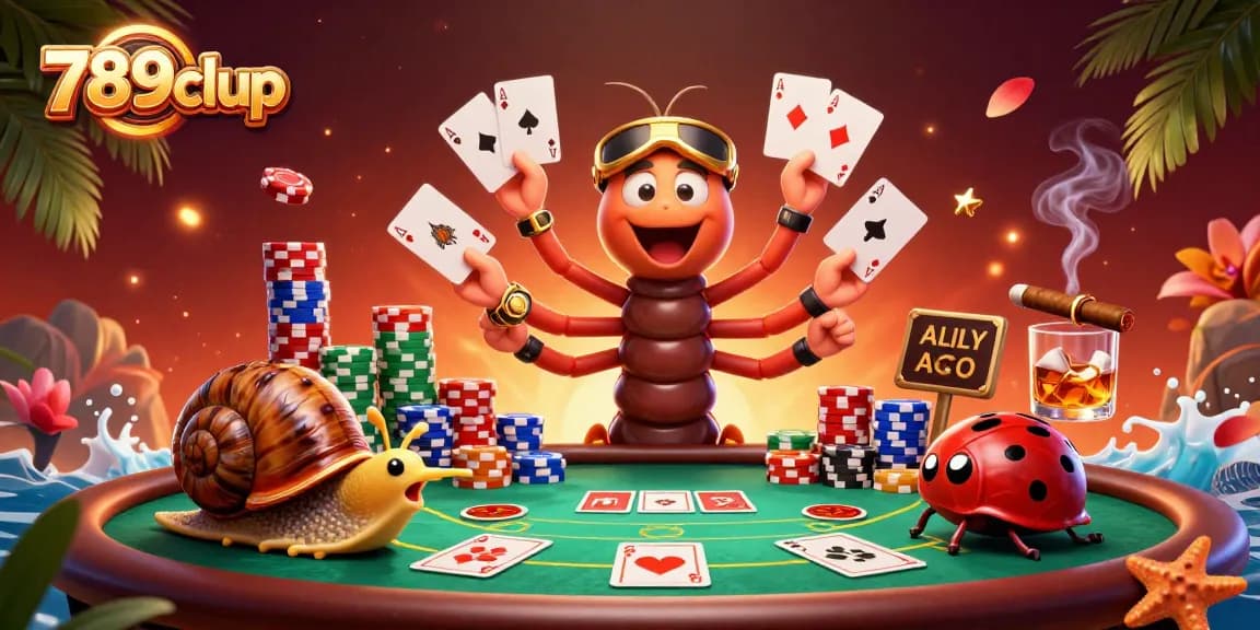 Experience the thrill of poker at 789clup with a millipede dealer and high-stakes action.