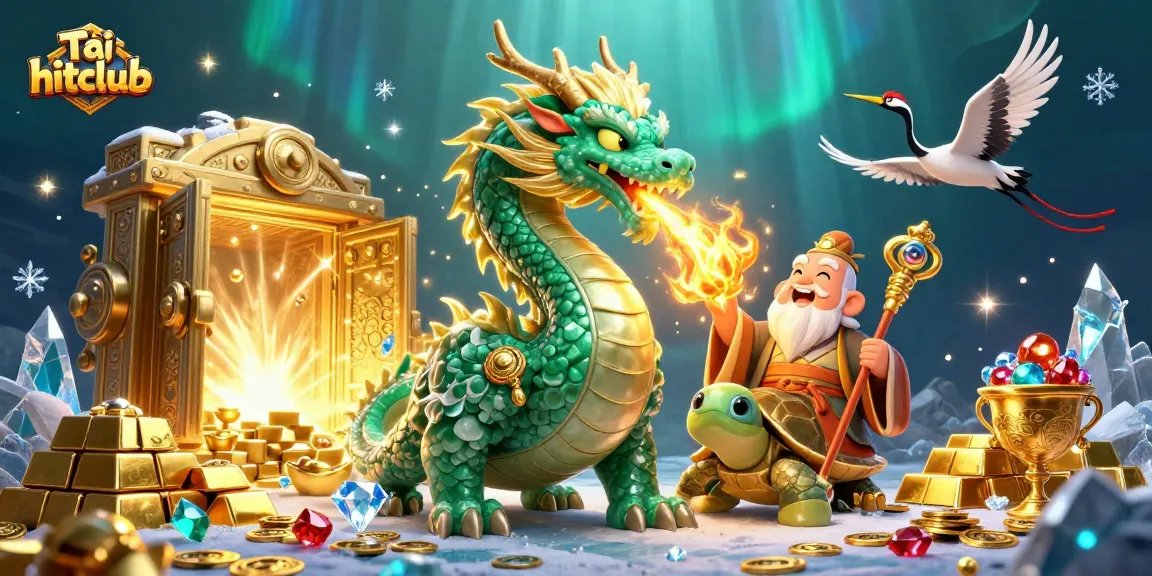 Play and win with Tải hitclub, a dynamic illustration filled with vibrant casino elements.
