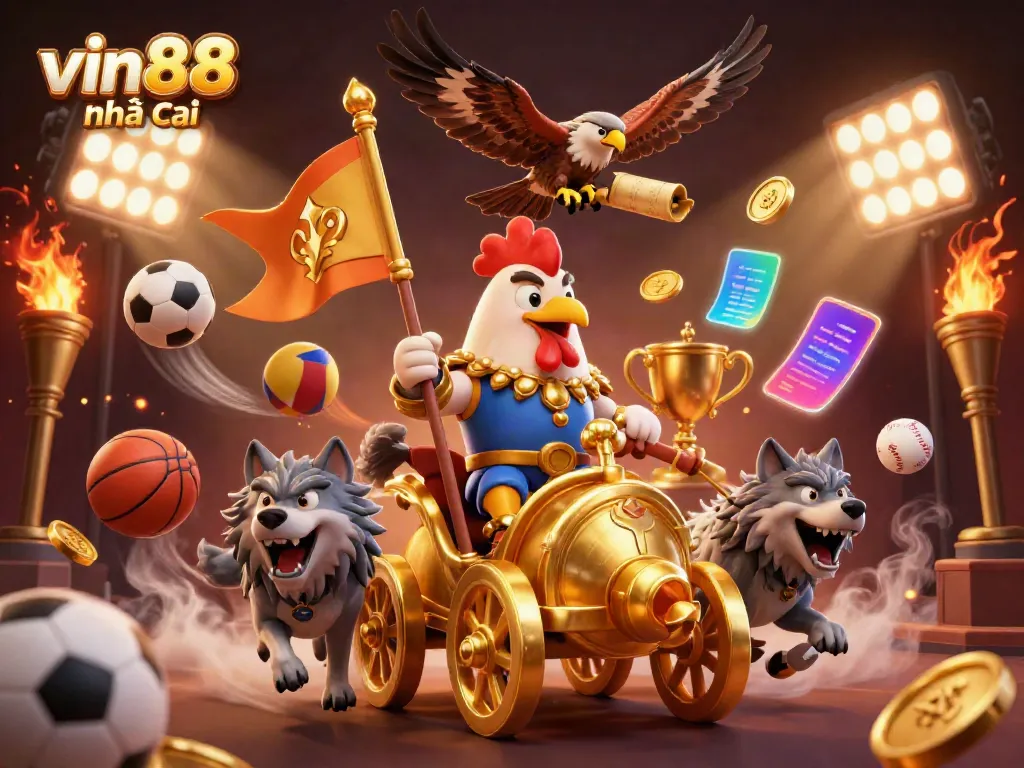 Experience thrilling action at vin88 nhà cái with a 3D rooster warlord and dynamic sports elements.