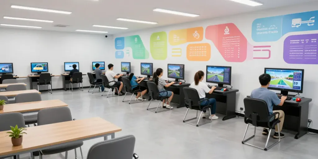 Fahrschule Drive-In in Oerlikon bietet interaktive Fahrausbildung mit modernen Technikmitteln.