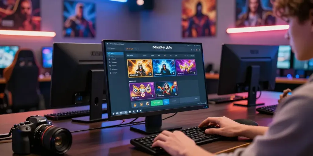Dewacash Asia online gambling platform interface on laptop, showcasing live betting excitement.