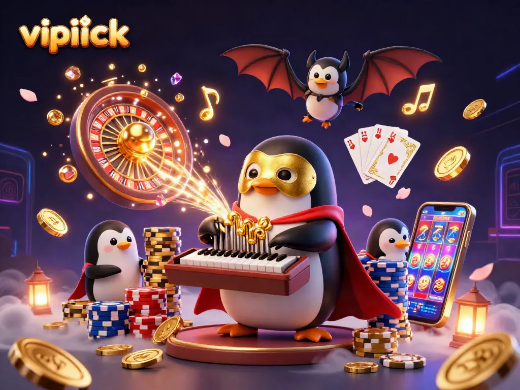 Engage with vipluck's thrilling casino experience featuring golden coins, vibrant games, and exciting action.