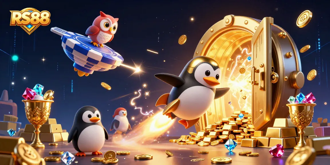 Join the excitement at RS88 as the golden penguin races to the gambling galaxy!