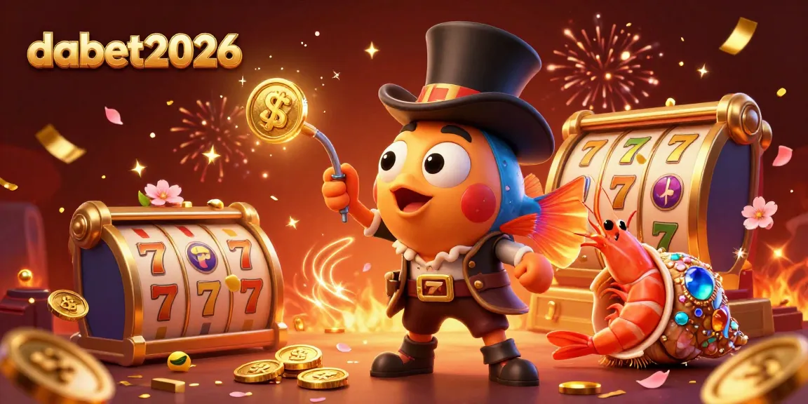 dabet2026 captures the thrill of slots with dazzling characters and vibrant casino elements.