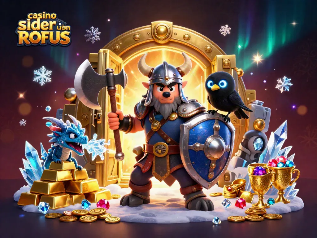 Play at casino sider uden ROFUS with a Viking warrior, fierce dragon, and magical treasures.