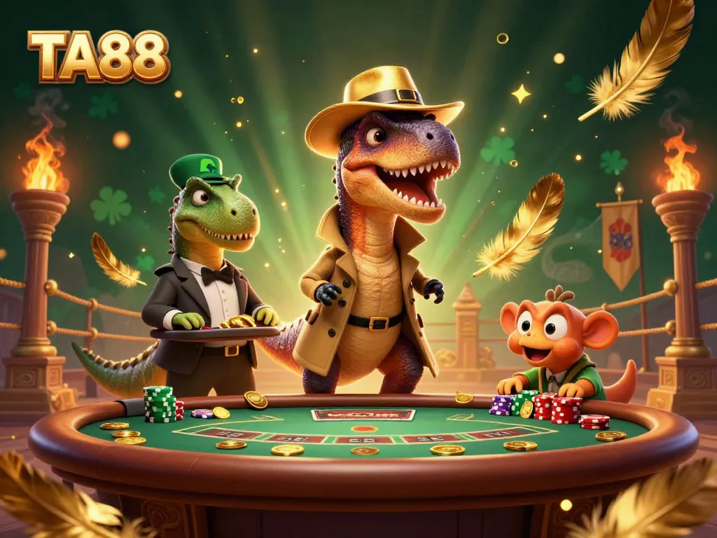 TA88 delivers thrilling casino experiences with a dynamic velociraptor theme at the blackjack table.