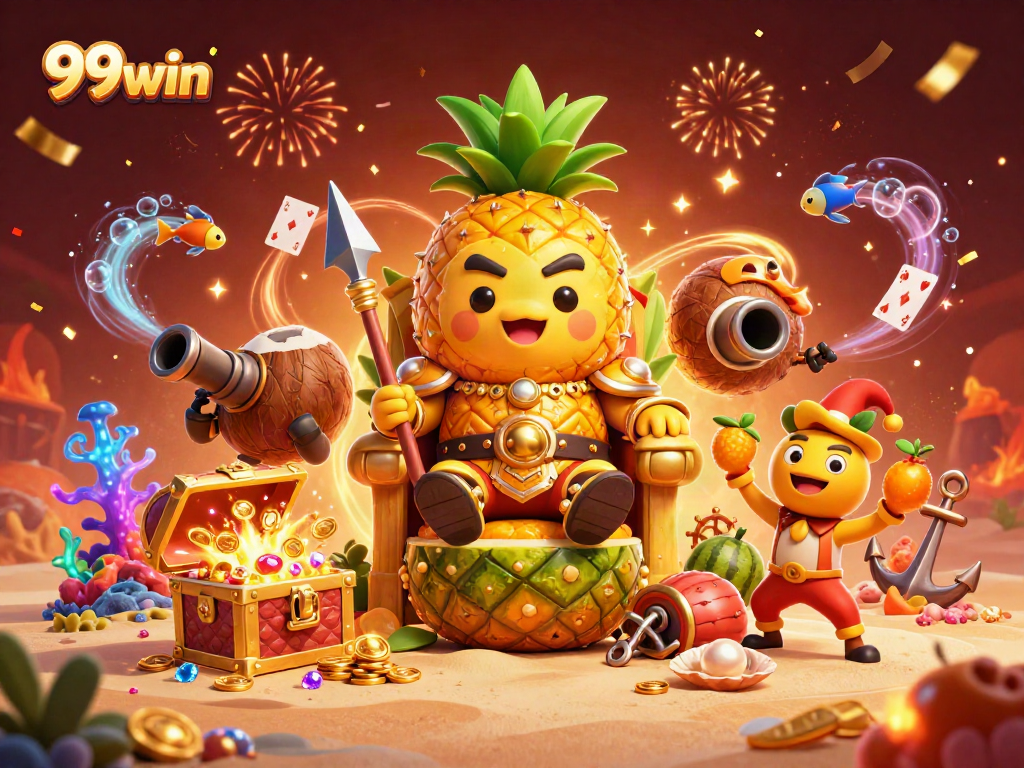 Experience thrilling fun at 99win with vibrant casino elements and dynamic characters.