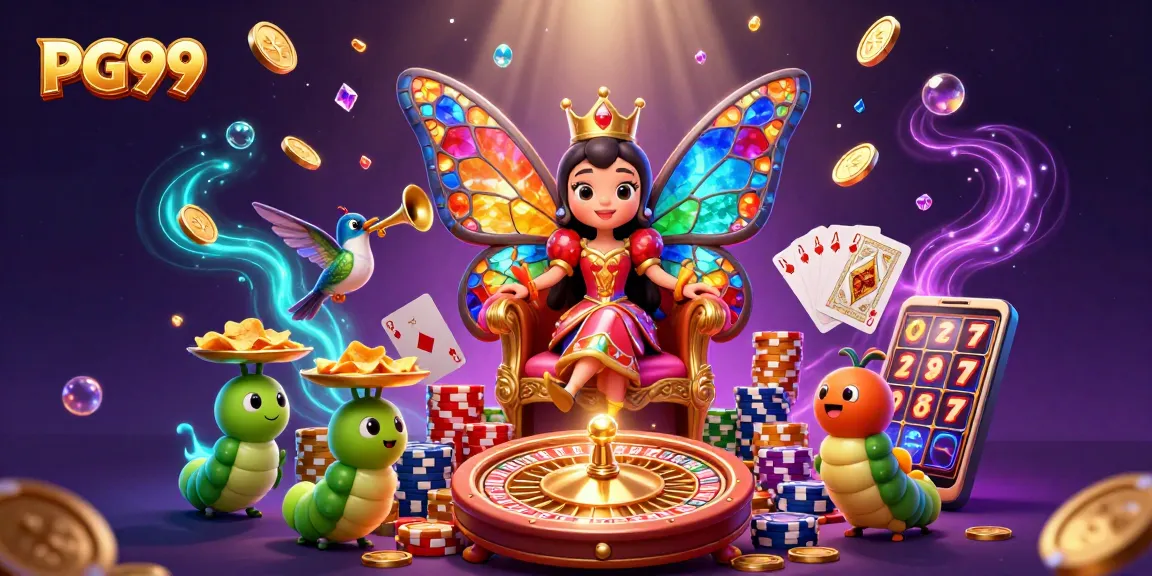 Experience the excitement of PG99 with vibrant casino elements in a captivating scene.