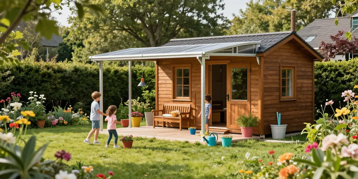 Gartenhäuser von McGarden24: Hochwertige Gartenhäuser im idyllischen Gartenumfeld mit Familie.