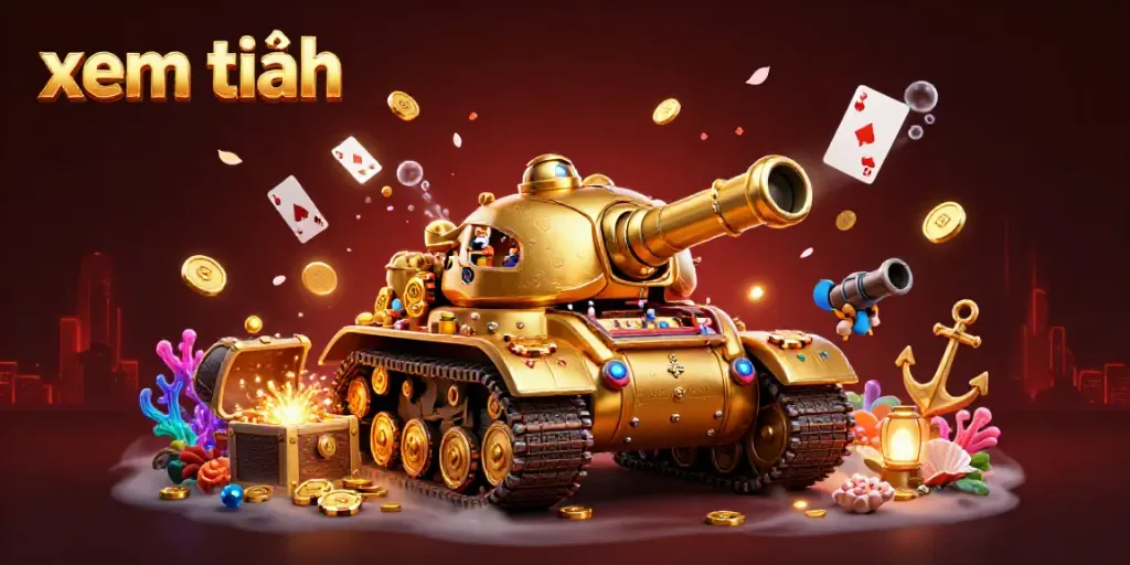 Experience the excitement of casino gaming with xem thêm visuals featuring a golden beetle tank and vibrant elements.