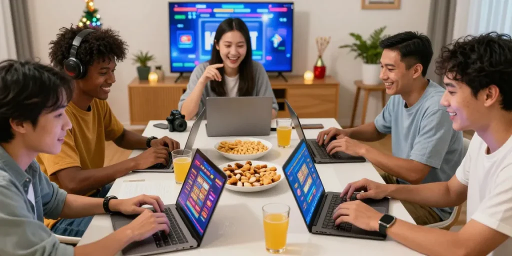 Keseruan bermain togel di KIWTOTO dengan teman-teman di ruang tamu yang nyaman.