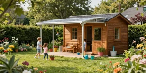Gartenhäuser von McGarden24: Hochwertige Gartenhäuser im idyllischen Gartenumfeld mit Familie.