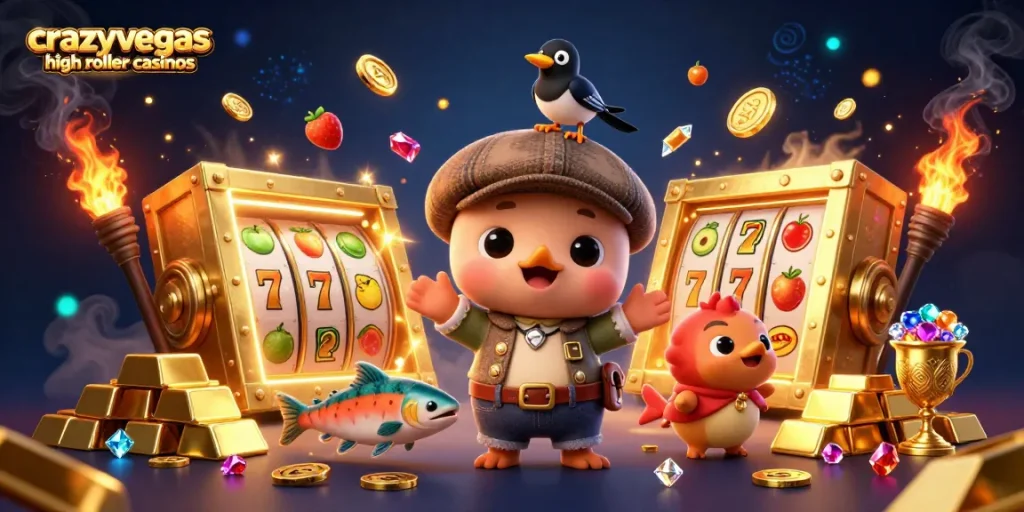 Win big at crazyvegas high roller casinos with dynamic slot games, rich treasures, and playful characters.